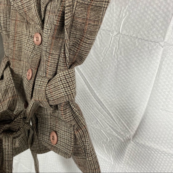 Twik Simons Canada Brown Long Sleeve Wool Button Down Blazer Size S Petite - Picture 7 of 15